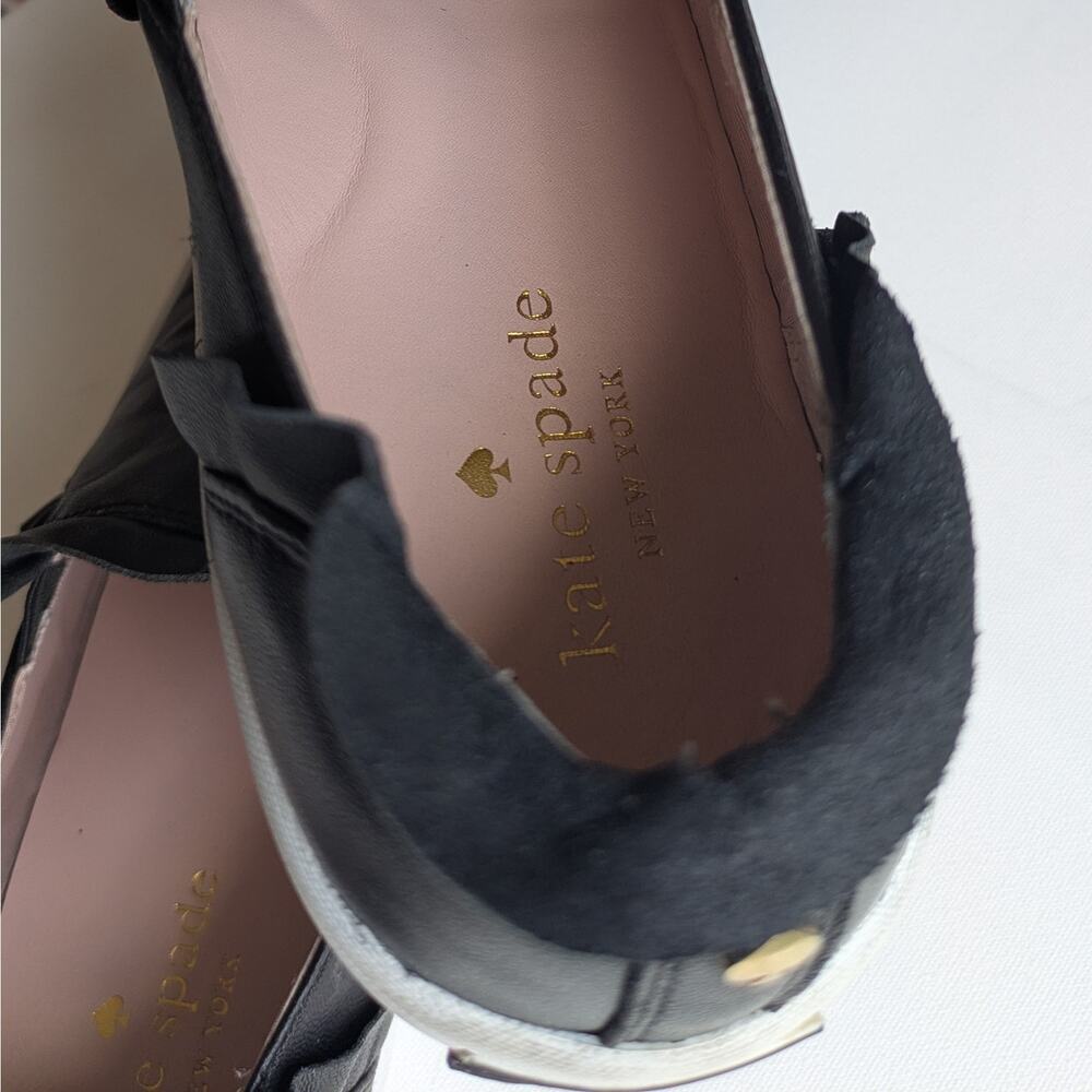 Kate Spade New York Lillie Leather Slip On Tennis Shoe / Loafer, Ruffle Detail - Picture 15 of 16